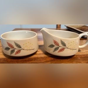 Franciscan Springsong cream creamer sugar bowl perfect condition vintage cosmic